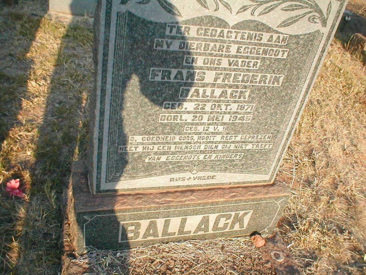 BALLACK Frans Frederik 1871-1945