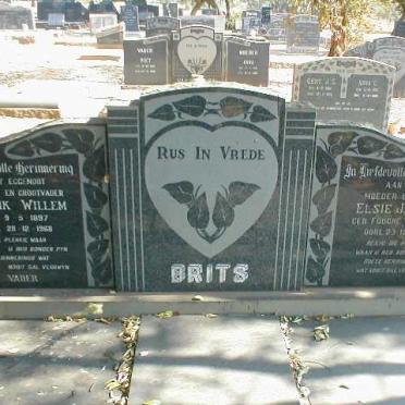 BRITS Hendrik Willem 1897-1968 &amp; Elsie J. FOUCHE 1897-1972