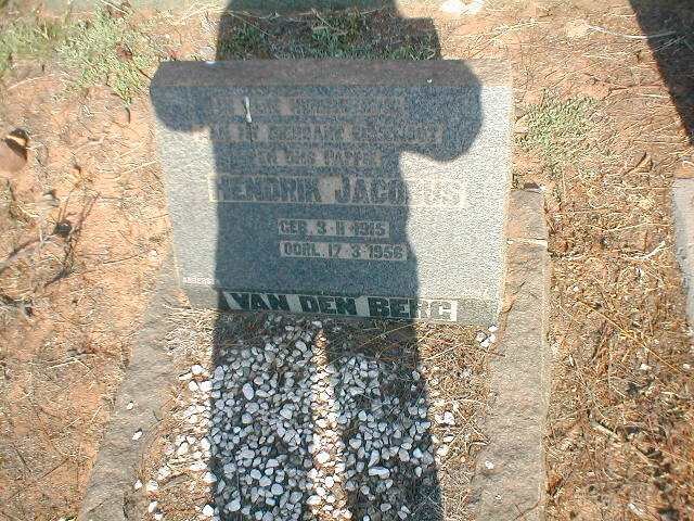 BERG Hendrik Jacobus, van den 1915-1956