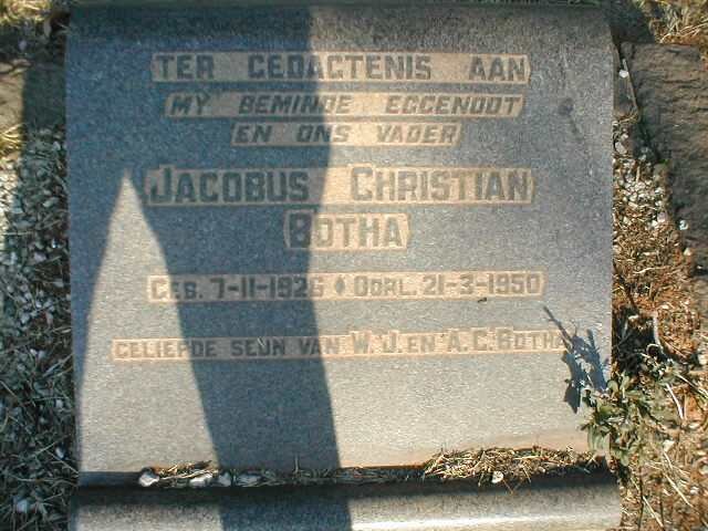 BOTHA Jacobus Christian 1926-1950