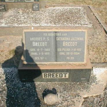 BREEDT Andries P.S. 1903-1971 &amp; Catharina Jacomina PELSER 1912-1954
