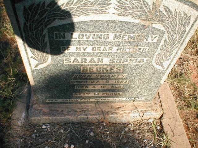 BEUKES Sarah Sophia nee SWARTS 1852-1918