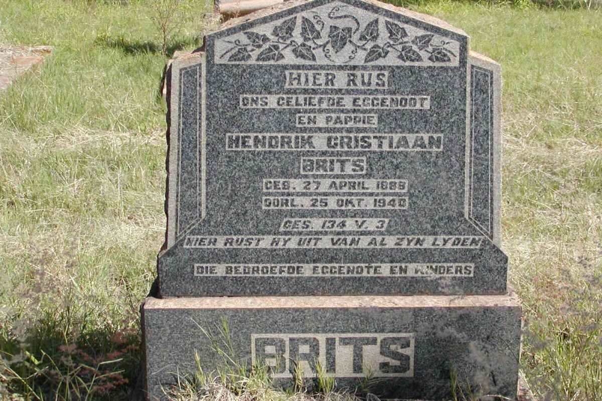 BRITS Hendrik Cristiaan 1888-1940
