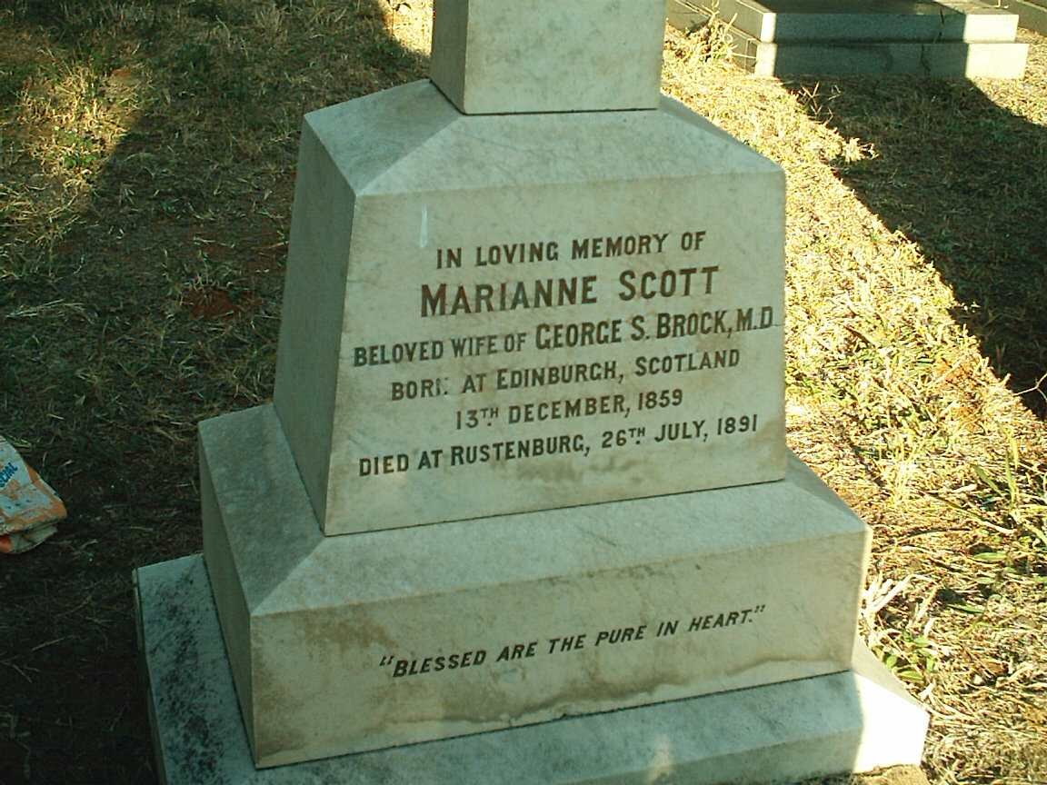 BROCK Marianne nee SCOTT 1859-1891