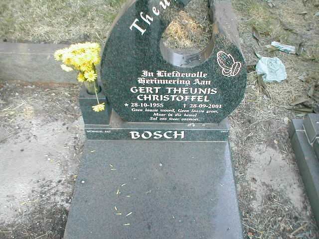 BOSCH Gert Theunis Christoffel 1955-2001