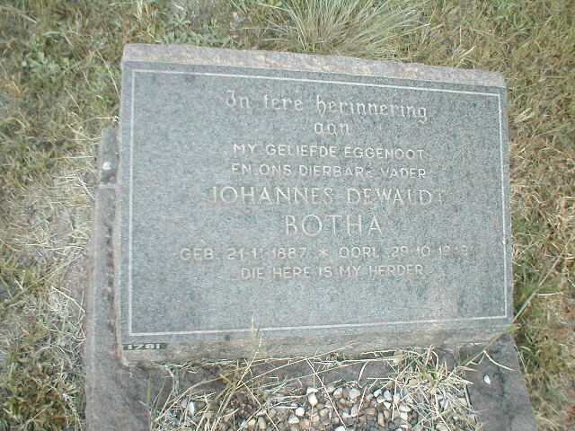BOTHA Johannes Dewald 1887-1949