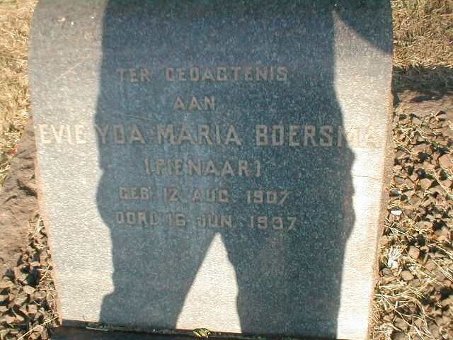BOERSMA Evie Yda Maria nee PIENAAR 1907-1937