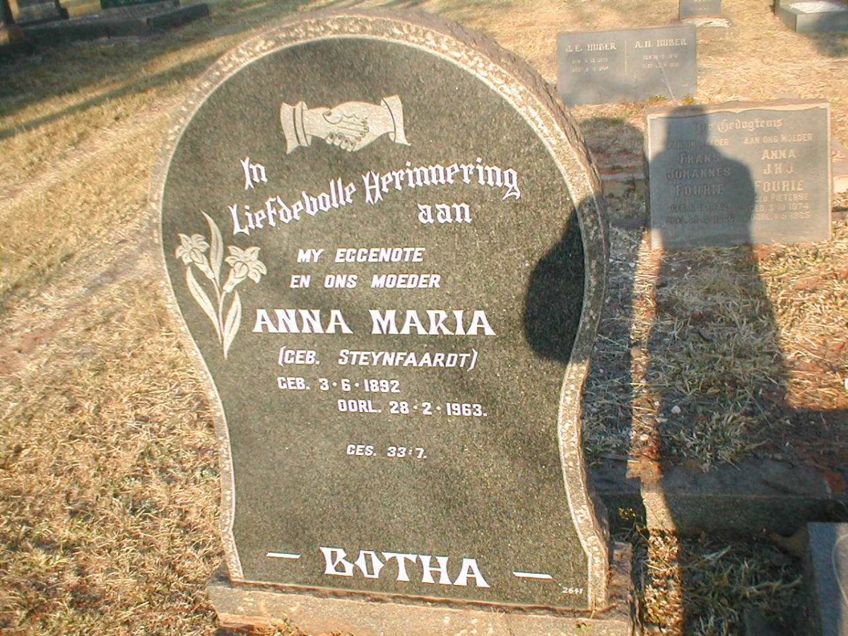 BOTHA Anna Maria nee STEYNFAARDT 1892-1963