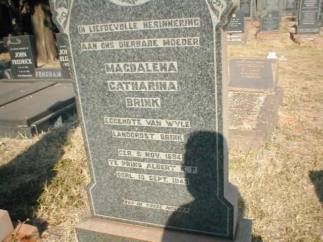 BRINK Magdalena Catharina 1854-1943