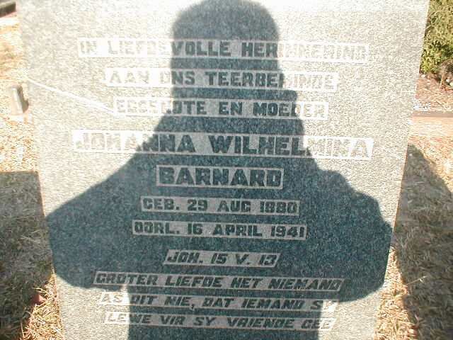 BARNARD Johanna Wilhelmina 1880-1941