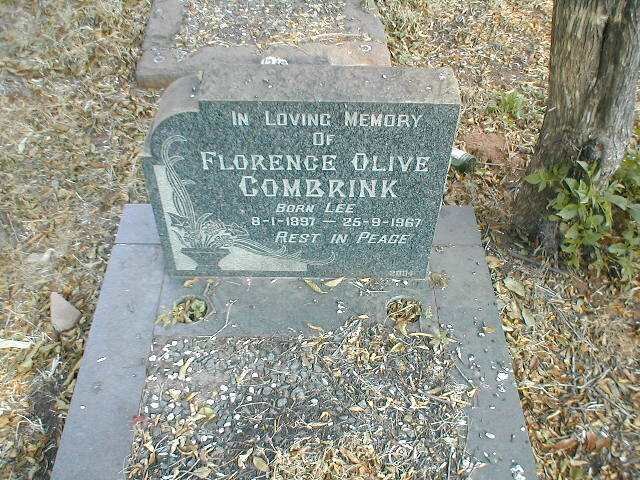 COMBRINK Florence Olive nee LEE 1897-1967