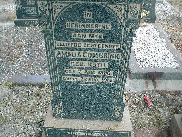 COMBRINK Amalia nee ROTH 1886-1919