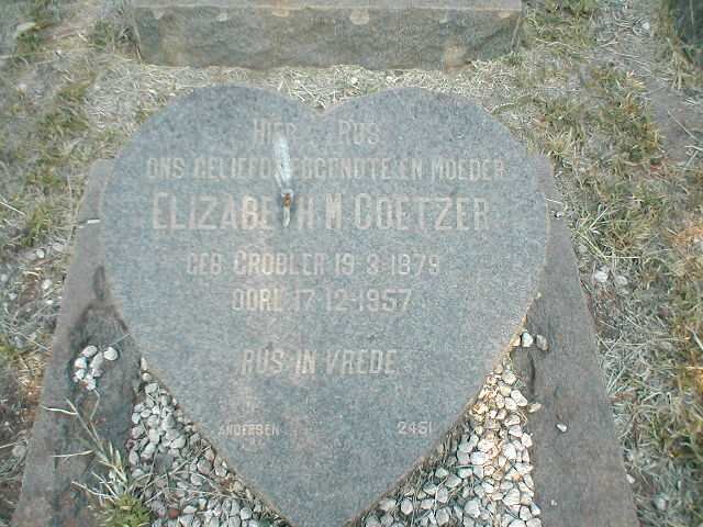 COETZER Elizabeth nee GROBLER 1879-1957