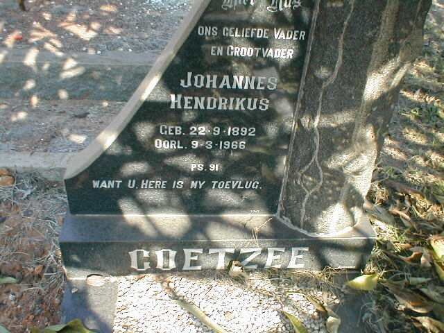 COETZEE Johannes Hendrikus 1892-1966