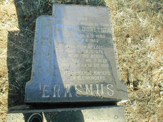 ERASMUS Martha Dorethea 1888-1962