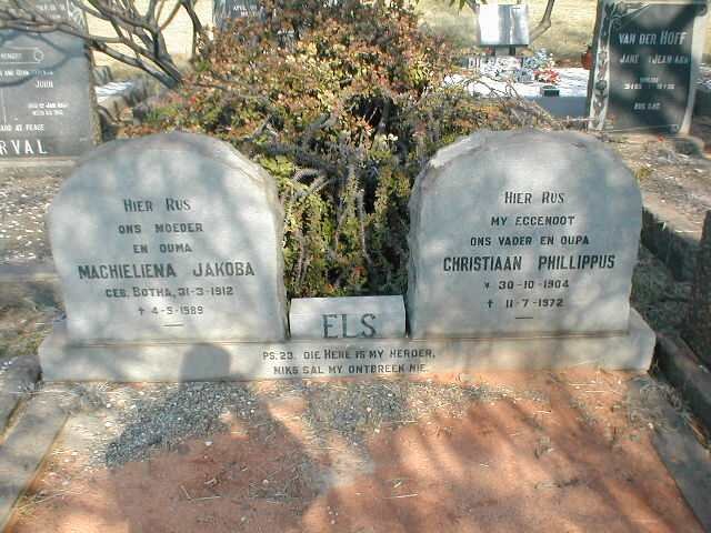 ELS Christiaan Phillippus 1904-1972 &amp; Machieliena Jakoba BOTHA 1912-1989