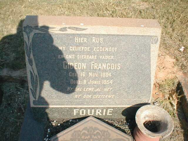FOURIE Gideon Francois 1884-1954