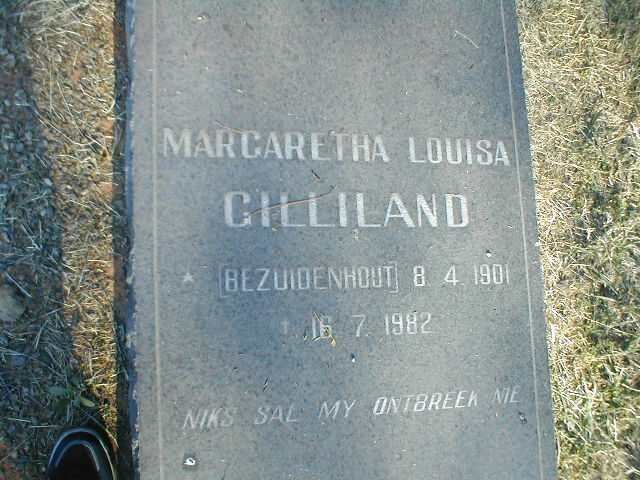 GILLILAND Margaretha Louisa nee BEZUIDENHOUT 1901-1982