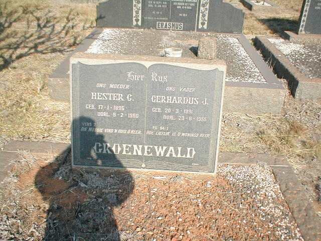 GROENEWALD Gerhardus 1891-1955 &amp; Hester C. 1896-1968