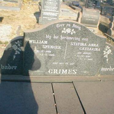 GRIMES William Spencer 1880-1954 &amp; Stefina Anna Catharina JOUBERT 1880-1944