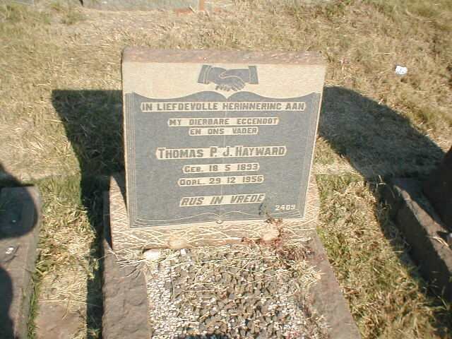 HAYWARD Thomas P.J. 1893-1956