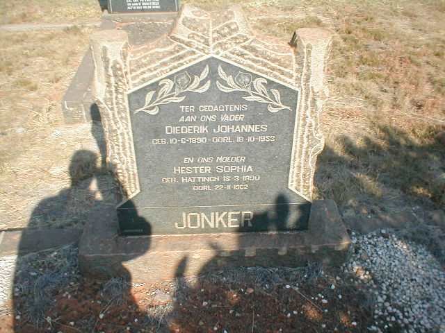 JONKER Diederik Johannes 1890-1953 &amp; Hester Sophia HATTINGH 1890-1962