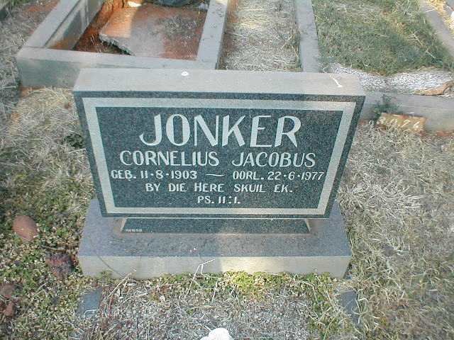 JONKER Cornelius Jacobus 1903-1977