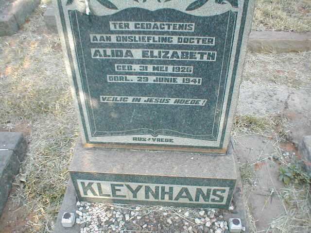 KLEYNHANS Alida Elizabeth 1926-1941