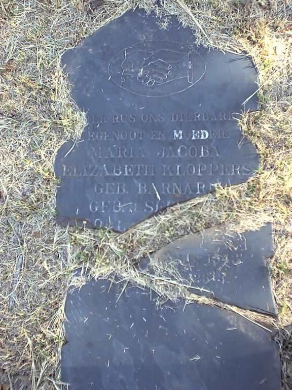 KLOPPERS Maria Jacoba Elizabeth nee BARNARD -1948