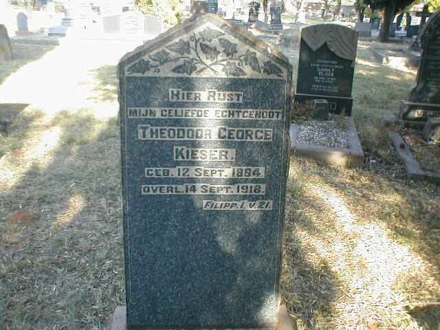 KIESER Theodoor George 1884-1918