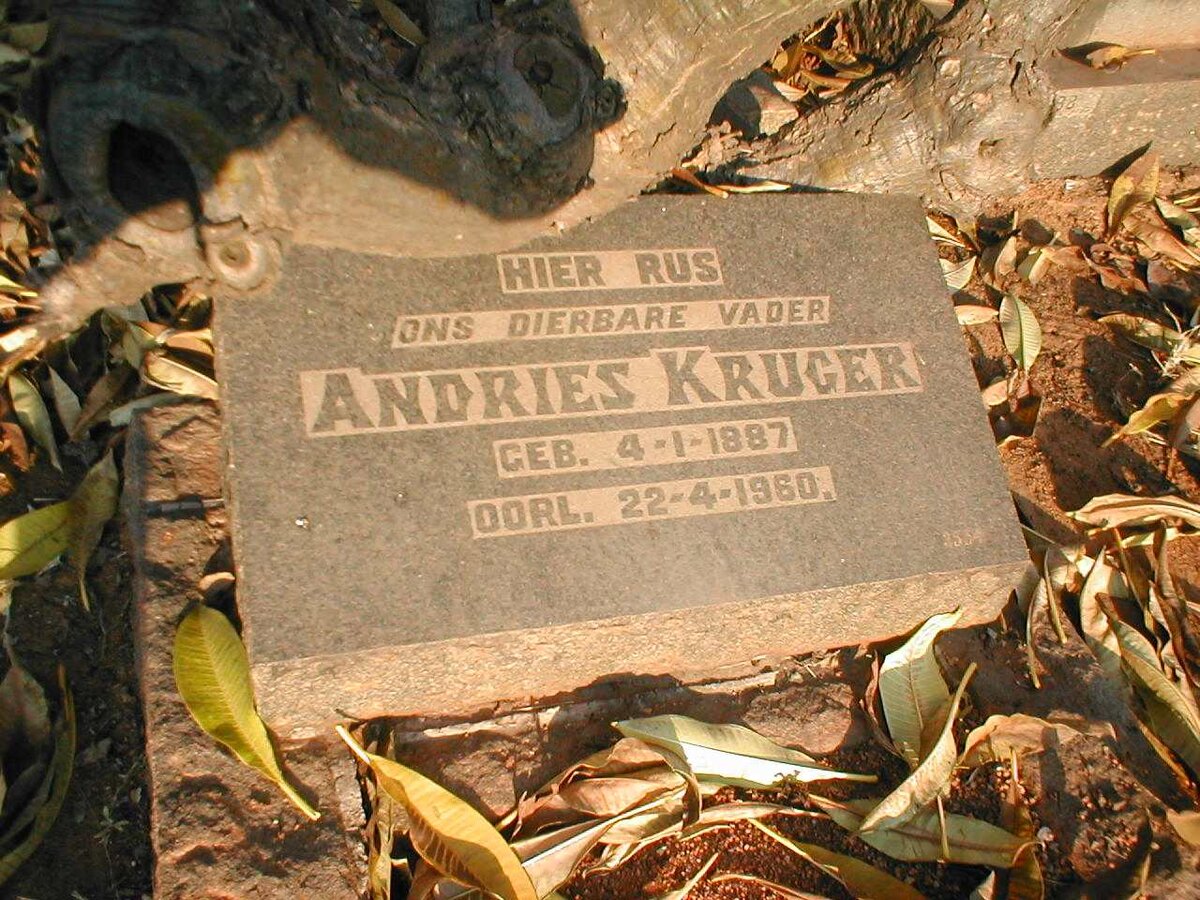 KRUGER Andries 1887-1960