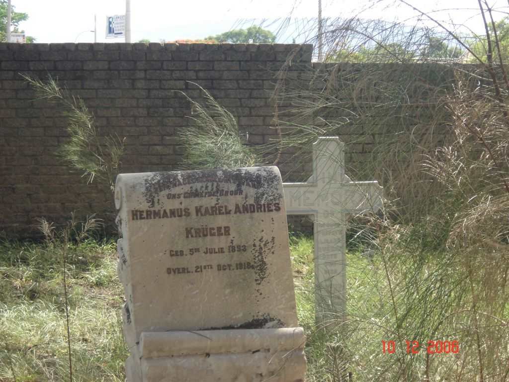 KRÜGER Hermanus Karel Andries 1893-1918