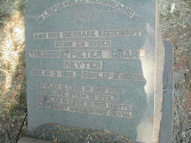 KEYTER Theodore Pieter Charl 1910-1938