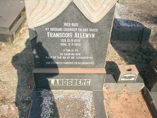 LANDSBERG Franscois Allewyn 1876-1956