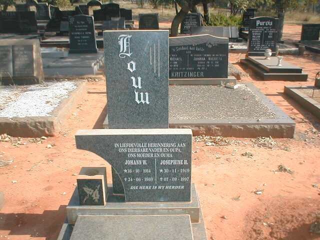 LOUW Johann W. 1914-1969 &amp; Josephine H. 1919-1997