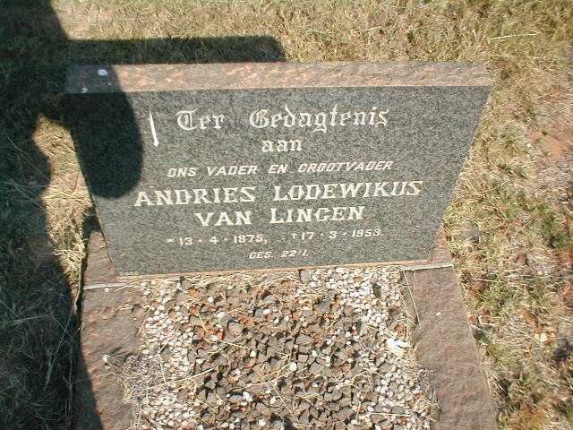 LINGEN Andries Lodewikus, van 1875-1953