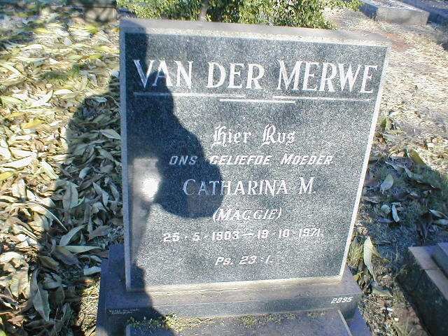 MERWE Catharina M., van der 1903-1971