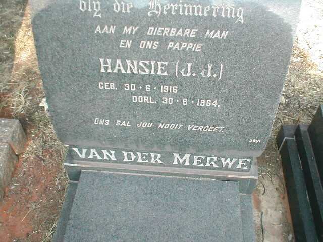 MERWE J.J., van der 1916-1964