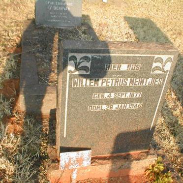 MEINTJIES Willem Petrus 1877-1946