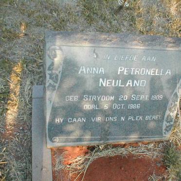 NEULAND Anna Petronella nee STRYDOM 1909-1986