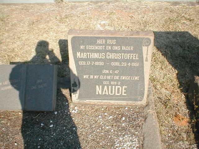 NAUDE Marthinus Christoffel 1890-1951