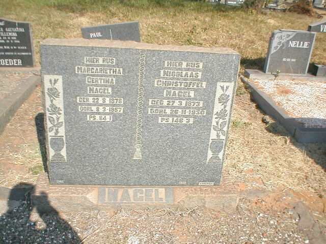 NAGEL Nicolaas Christoffel 1873-1950 &amp; Margarietha Gertina 1878-1957