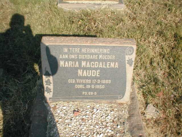 NAUDE Maria Magalena nee VIVIERS 1889-1950
