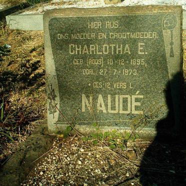 NAUDE Charlotha E. nee ROOS 1895-1973