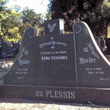 PLESSIS Vader, du 1903-1992 &amp; Anna Susanna 1906-1966