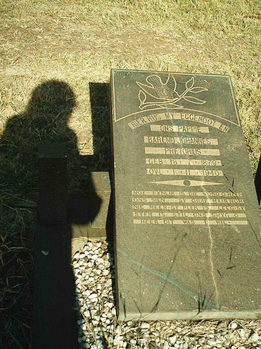 PRETORIUS Barend Johannes 1879-1940