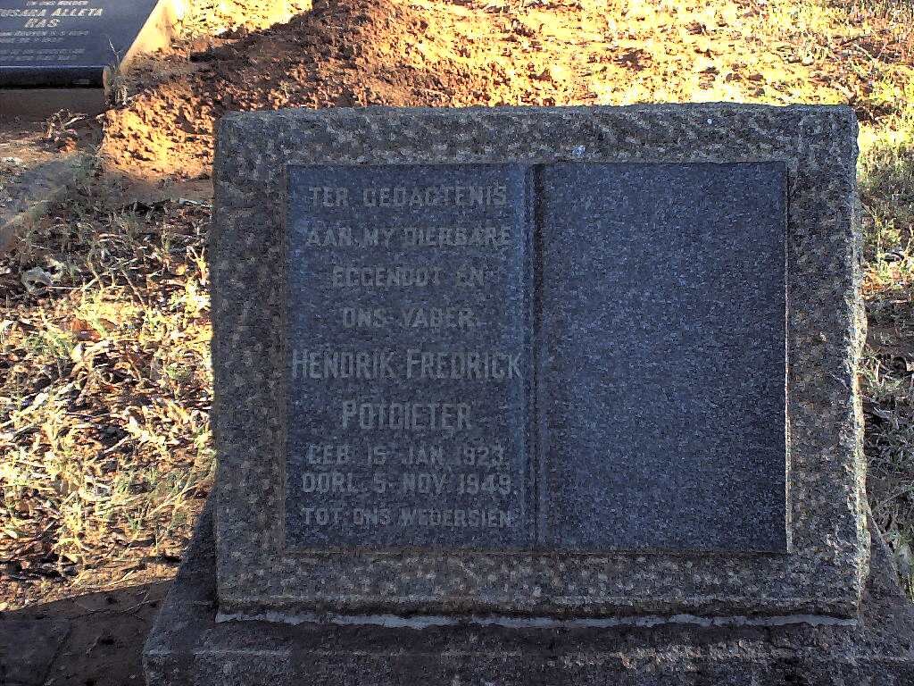 POTGIETER Hendrik Fredrick 1923-1949