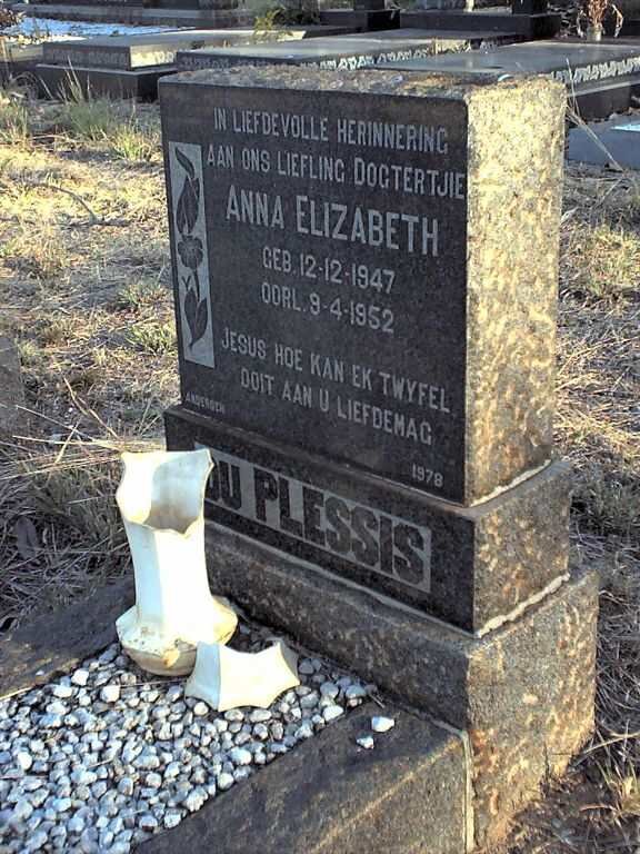PLESSIS Anna Elizabeth, du 1947-1952