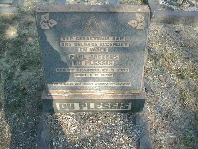 PLESSIS Paul Jacobus, du 1905-1952