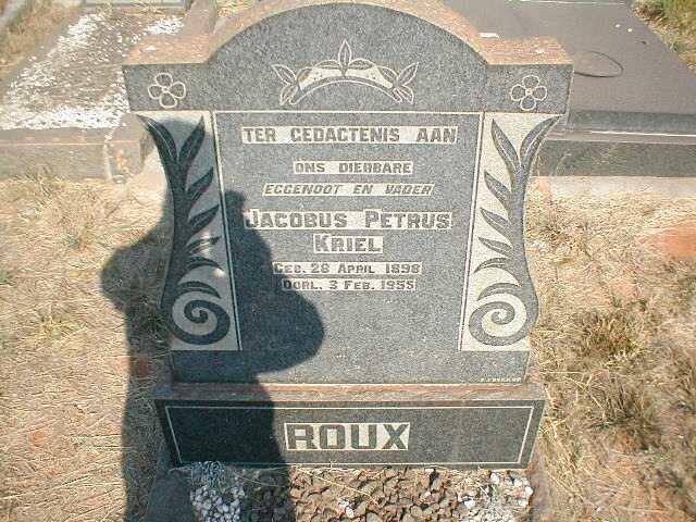 ROUX Jacobus Petrus Kriel 1898-1955